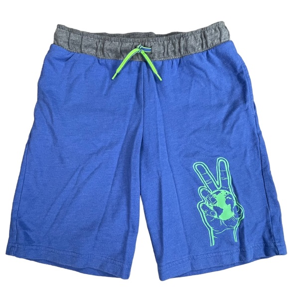 Cat & Jack size large (14-16) grey blue green elastic waist shorts with pockets - Picture 8 of 13